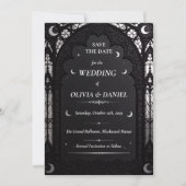 Luxe Hemelse Kathedraal Kant Gotische Bruiloft Save The Date (Voorkant)