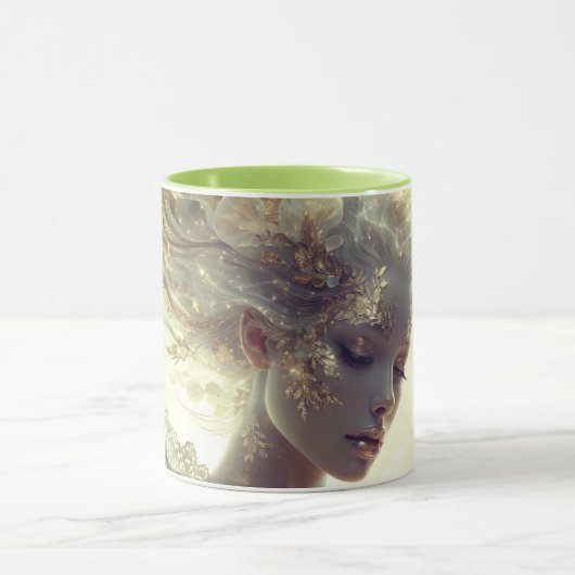 Luxe Hemelse Vrouwelijke Kunst Mok (Midden)