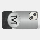 Luxe heren monogram hoezen iPhone hoesje (Achterkant horizontaal)