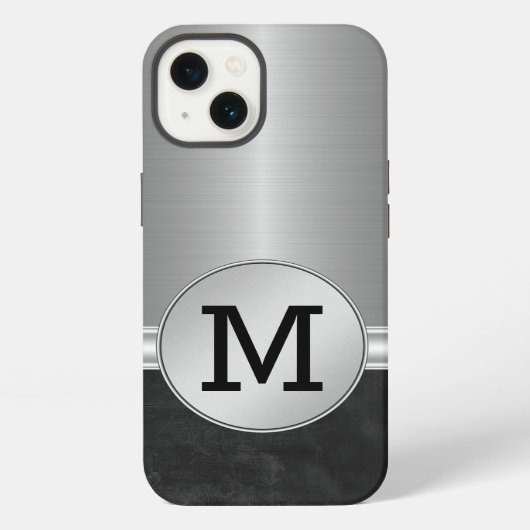Luxe heren monogram hoezen iPhone hoesje (Achterkant)