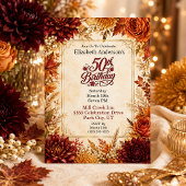 Luxe herfst 50ste verjaardagsfeest kaart