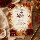 Luxe herfst 99e verjaardagsfeest kaart