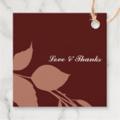 Luxe herfst bruiloft Bourgondië Bedankjes Labels (Achterkant)