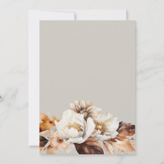 Luxe Herfst Floral 60ste verjaardagsfeestje Kaart (Achterkant)