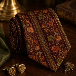 Luxe herfst wijngaard elegante oogst bruiloft stropdas