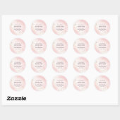 Luxe high-end parfum thema roze partij gunst ronde sticker (Vel)
