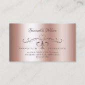 Luxe  hoek grenzen met Logo Roos Gold Visitekaartje (Achterkant)