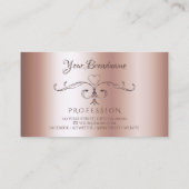 Luxe  hoek Initialen Roos Gold Visitekaartje (Achterkant)