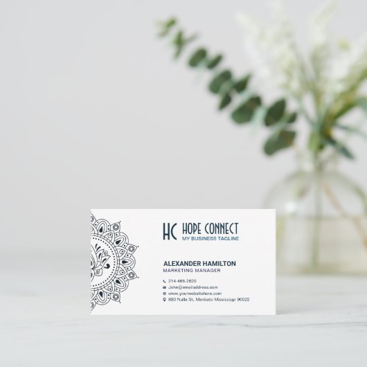 Luxe, Hoge kwaliteit minimalistisch Wit Visitekaartje (Staand voorkant)