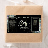 Luxe holografisch etiket met zwarte romp (Insitu)