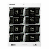 Luxe holografisch etiket met zwarte romp (Full Sheet)