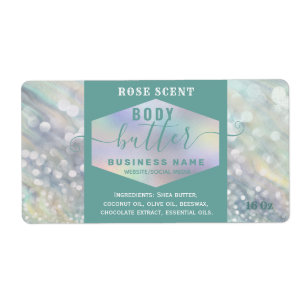 Luxe holografisch label voor script