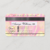 Luxe holografische Folie Hair Braiding Credit Styl Visitekaartje (Achterkant)