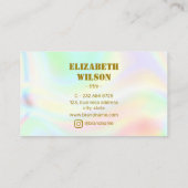 Luxe holografische gouden wimpers Visitekaartje (Achterkant)