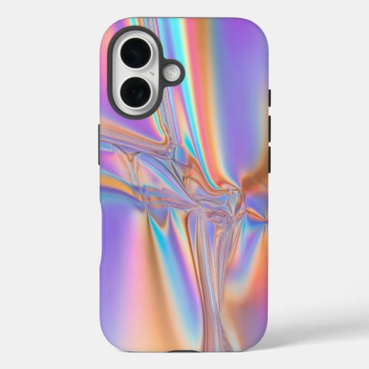 Luxe Holografische Iridescent iPhone 16 Hoesje (Achterkant)
