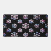Luxe holografische sneeuwvlok Kerstcollectie Bureaumat (Voorkant)