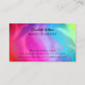 Luxe holografische vlinders logo visitekaartje (Achterkant)