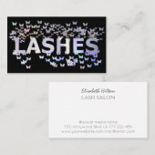 Luxe holografische vlinders zweven logo visitekaartje (Voorkant / Achterkant)