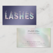 Luxe holografische vlinders zweven logo visitekaartje (Voorkant / Achterkant)