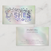 Luxe holografische vlinders zweven logo visitekaartje (Voorkant / Achterkant)