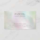 Luxe holografische vlinders zweven logo visitekaartje (Achterkant)