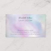 Luxe holografische wimpers dispersie effect logo visitekaartje (Achterkant)