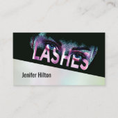 Luxe holografische wimpers dispersie effect logo visitekaartje (Voorkant)