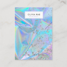 Luxe Holographic Trendy Jewelry Display Kaart Visitekaartje