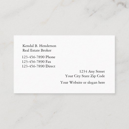 Luxe Home Marketing Visitekaartje (Achterkant)