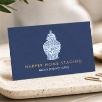 Luxe Home Staging Blue Ginger Jar Logo