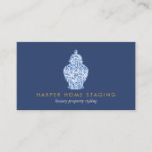 Luxe Home Staging Blue Ginger Jar Logo Visitekaartje (Voorkant)