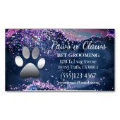 Luxe Hond Huisdier Grooming Paw Agaat Magnetisch Visitekaartje (Voorkant)