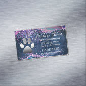Luxe Hond Huisdier Grooming Paw Agaat Magnetisch Visitekaartje (Voorbeeld)
