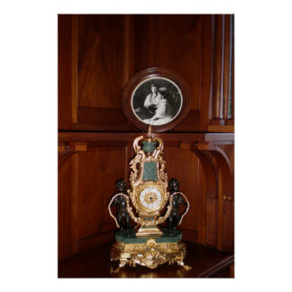 Luxe horloge in de koninklijke kamer Livadia palei Perfect Poster