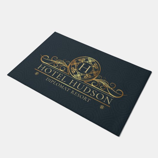 Luxe Hotel Branding Gold Deurmat (Schuin)