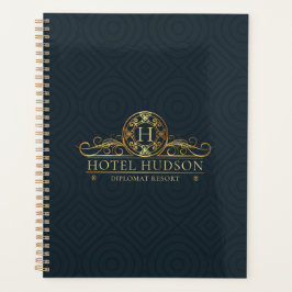 Luxe Hotel Stationery Gold Monogrammed Planner
