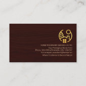 Luxe Houtkorrel Carpenter Handyman Visitekaartje (Achterkant)