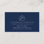Luxe houtnerf zwart zilver constructie visitekaartje (Voorkant)