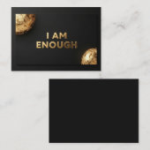 Luxe "I AM ENOUGH" Affirmation Card Notitiekaartje (Voorkant / Achterkant)