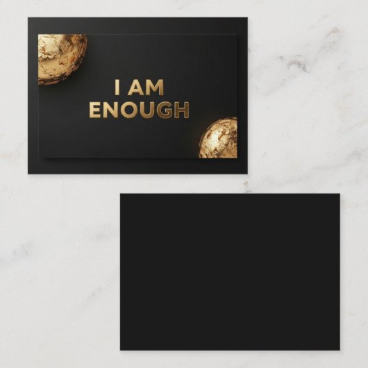 Luxe "I AM ENOUGH" Affirmation Card Notitiekaartje (Voorkant / Achterkant)
