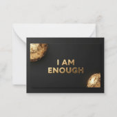 Luxe "I AM ENOUGH" Affirmation Card Notitiekaartje (Voorkant)