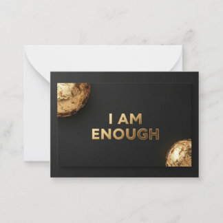 Luxe "I AM ENOUGH" Affirmation Card Notitiekaartje