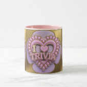 Luxe I Love Trivia Gold Pink Combo Mok (Midden)