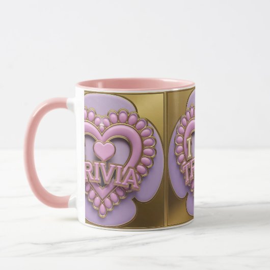 Luxe I Love Trivia Gold Pink Combo Mok (Links)
