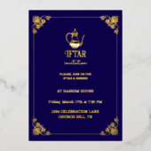 Luxe Iftar-feest Folie Uitnodiging (Voorkant)