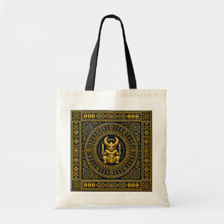 Luxe Igbo Ikenga Indigo & Goud Culturele Tote Tas