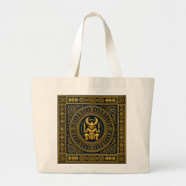 Luxe Igbo Ikenga Indigo & Goud Culturele Tote Tas