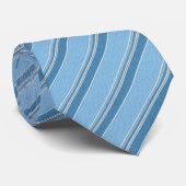 Luxe ijsblauwe Repp Stripe Stropdas (Opgerold)