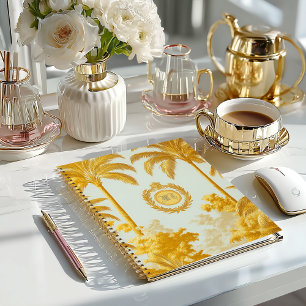 Luxe Imperial Gold Palm Tree Business Notitieboek