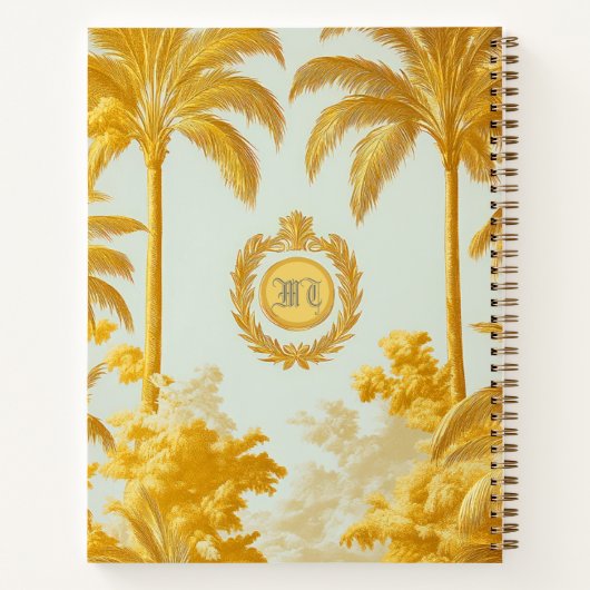 Luxe Imperial Gold Palm Tree Business Notitieboek (Achterkant)
